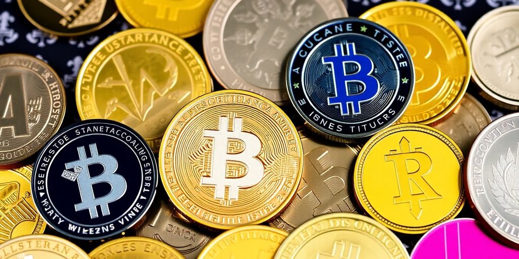 Monete digitali con enfasi sulle stablecoin nel mercato.