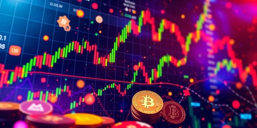 Mercato delle criptovalute dinamico e vibrante.
