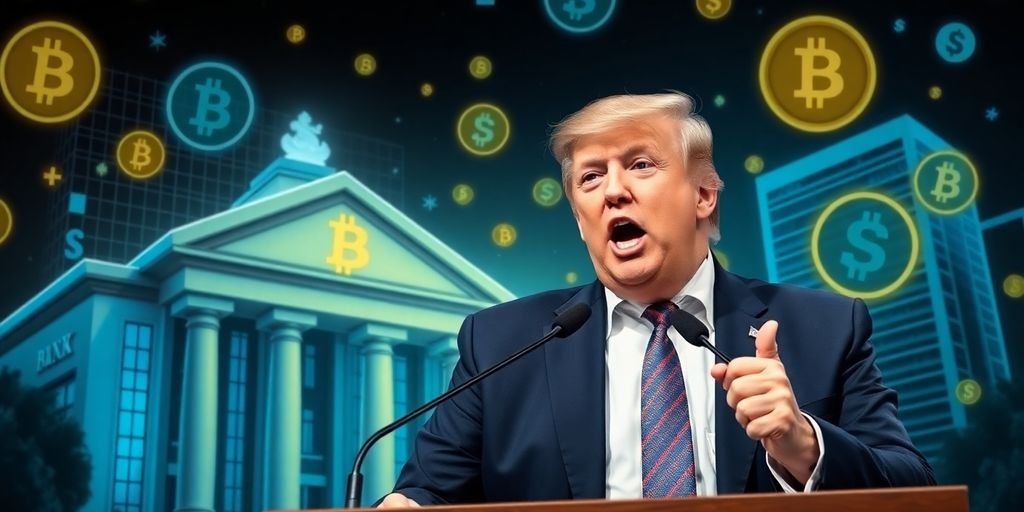 Eric Trump discute delle criptovalute con un pubblico attento.