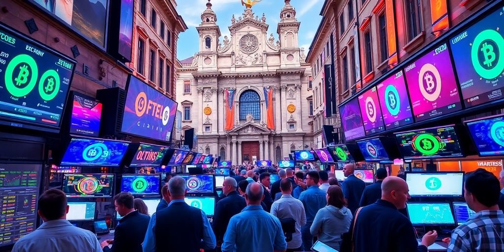 Scena vivace del mercato crypto in attesa del nuovo Papa.